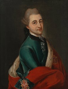 スタニスワフ 2 世アウグスト ポニアトフスキの肖像、ポーランド リトアニア共和国の王と大公 (1732-1798) 作： Franz Ignaz Molitor