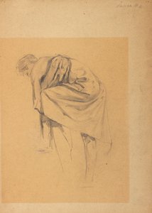 左にかがむ女性の図研究 作： Franz Jaschke