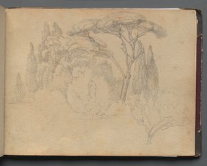 ローマとその周辺の景色を含むアルバム、Landscape Studies、29aページ:Landscape Study
