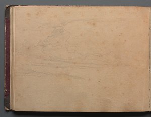 ローマとその周辺の景色を含むアルバム、風景研究、29bページ：風景研究。 作： Franz Johann Heinrich Nadorp