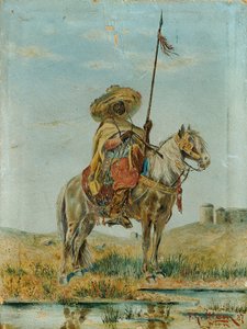 馬に乗ったメキシコ人 作： Franz Josef Georg Illem