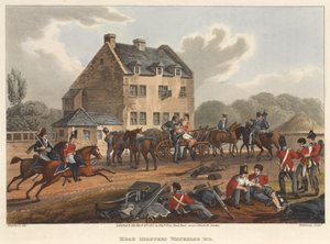 本社のウォータールー1815、M。ドゥブールによる彫刻、1819年（色のアクアチント） 作： Franz Joseph Manskirch