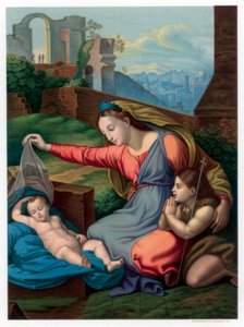 青いダイアデムのマドンナ、1510年から1511年、1870年。 作： Franz Kellerhoven