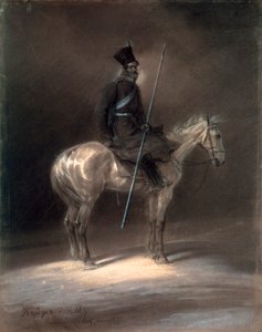 1837年、馬に乗ったコサック。