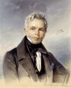 ポーランドの画家・建築家、カール・フリードリヒ・シンケル（1781-1841）の肖像 - par Krueger, Franz (1797-1857) 作： Franz Krüger