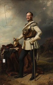 プロイセンのキラスジェール軍服を着たニコライ1世・ロマノフ（1796-1855）の肖像画