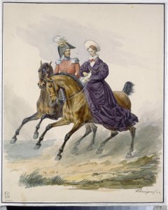 皇帝ニコラス 1 世 (1796-1855) と皇后アレクサンドラ フョードロヴナ (旧プロイセンのシャーロット)