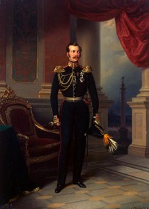 「皇太子アレクサンドル・ニコラエヴィッチの肖像」、1818-1881、c1840 作： Franz Kruguer