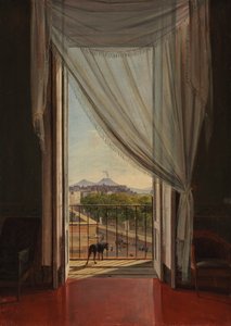 窓から見たナポリの眺め、1824年。 作： Franz Ludwig Catel