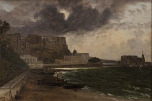 ナポリの港から。 ギャザリング ストーム 作： Franz Ludwig Catel