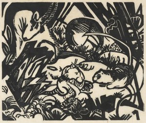 動物伝説 作： Franz Marc
