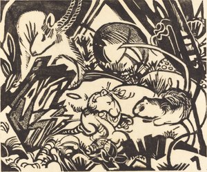 動物レジェンドティアレジェンド、1912年。 作： Franz Marc