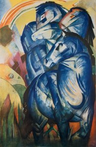 青い馬の塔 作： Franz Marc