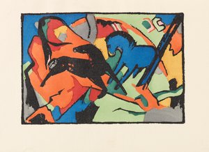 ブルーライダー、1914年。 作： Franz Marc