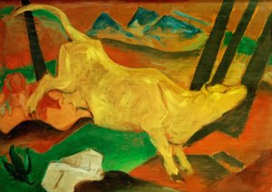 黄色い牛 作： Franz Marc