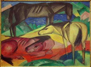 3頭の馬II 作： Franz Marc