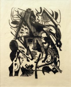 オオカミの誕生 作： Franz Marc