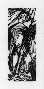 馬を飲む 作： Franz Marc