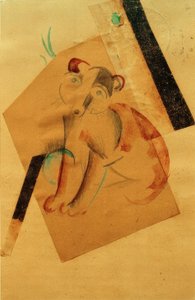 期待する犬 作： Franz Marc