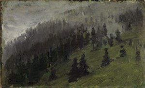 モミの木々の間の霧 作： フランツ・マーク