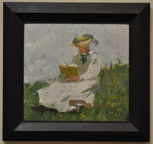 緑の中で読む女性 作： フランツ・マーク