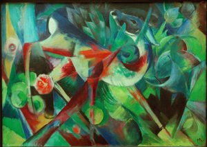 花畑のノロジカ 作： Franz Marc