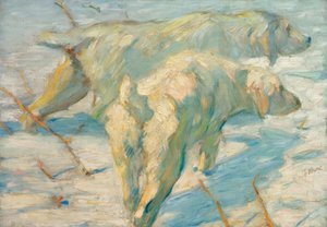 シベリア羊飼い犬（雪の中のシベリア犬） 作： Franz Marc