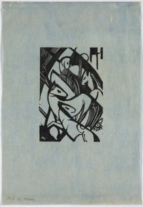 跳躍する馬 作： Franz Marc