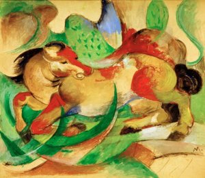 ジャンプ馬 作： Franz Marc