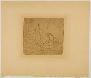 瀕死の鹿 作： Franz Marc