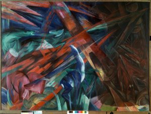 動物の運命 作： Franz Marc