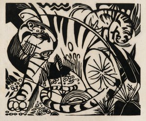 タイガー、1912（日本紙に木版画）