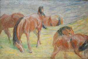 放牧馬Ⅰ 作： Franz Marc