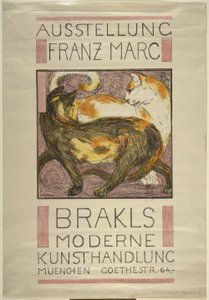 2匹の猫 作： Franz Marc