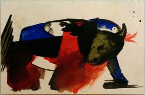 2匹の動物 作： Franz Marc