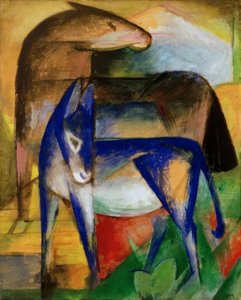 2つの青いロバ 作： Franz Marc