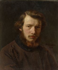 1858年、24歳の自画像。 作： Franz Otto Scholderer