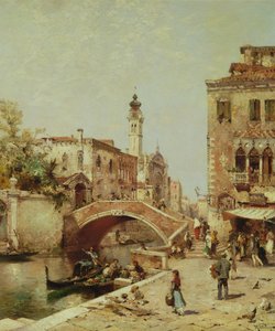 ヴェネツィア、サンタ・カタリーナ運河 作： Franz Richard Unterberger
