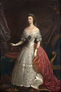 バイエルンのエリザベートの肖像、1869年。 作： Franz Russ the Younger