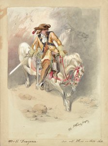 白い馬に乗った竜騎兵 作： Franz Sager