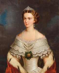 バイエルンのエリザベートの肖像、1854年。