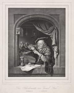 オールドスクールマスターのライティングマスター、1836年。 作： Franz Seraph Hanfstaengl