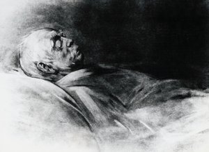 死の床に就くオットー・フォン・ビスマルク（1815～1898年 作： Franz Seraph von Lenbach
