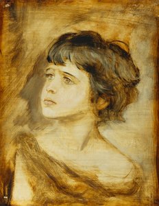 少女の頭、1879 作： Franz Seraph von Lenbach