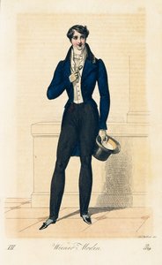 濃紺のオーバースカートの紳士 作： Franz Stober
