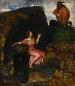 ソース盗聴ニンフで。 作： Franz Stuck Ritter von
