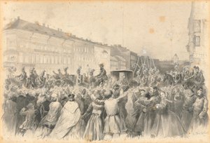 アレクサンドル 2 世の行列、1862 年。 作： Franz Teichel