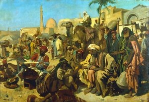 「カイロの市場」、19 世紀後半 作： Franz Theodor Wurbel