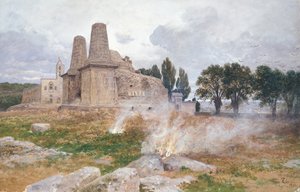 南アメリカの神殿跡 作： Franz Thiele