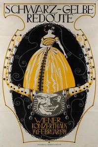 黒と黄色のリドゥーテ ウィーン・コンツェルトハウス、1914年。 作： Franz Wacik